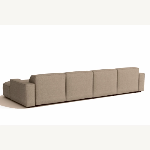 Olio Nobile Nowoczesna sofa w kształcie litery U Tkanina Raven 30